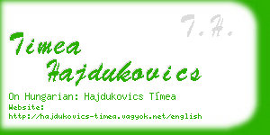 timea hajdukovics business card
